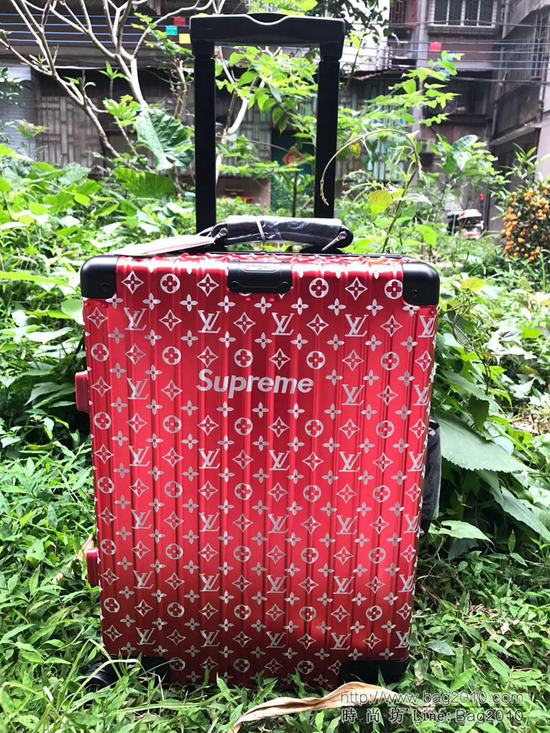 RIMOWA日默瓦 拉箱/拉杆箱 全鋁鎂合金 2018年 Lv supreme x Rimowa 聯名classic flight 系列 20寸登機箱 66631  xbt1041